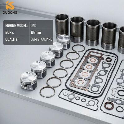 D6D D6E Engine Overhaul Rebuild Kit with Piston Liner Bearing Set for Vo-lvo EC210 EC240 Excavator Parts